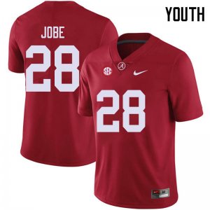 NCAA Youth Alabama Crimson Tide #28 Josh Jobe Stitched College 2018 Nike Authentic Red Football Jersey PH17T31CL